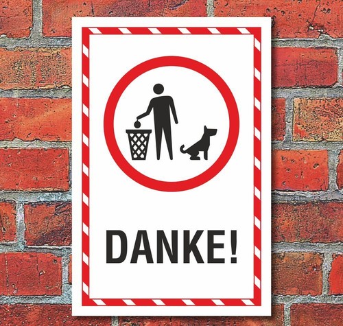 Schild hundekot hundehaufen - schild,