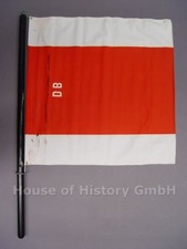 114603, Deutsche Bundesbahn Signalflagge / Streckenflagge, rot /weiße Flagge