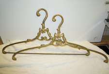 2 Stück exclusive alte massive Messing Kleiderbügel Garderobenbügel Vintage 44cm