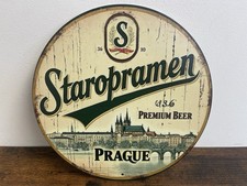 STAROPRAMEN Pils Bier Beer Werbeschild Vintage Retro 20cm BAR DEKO PARTY KELLER