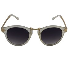 Retro Sonnenbrille 50er, 60er Jahre gold und weiß transparent