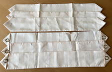 6* Vorhang-Seiten-Festhalte-Schal, Vanille-Gelb, Streifen, L 68/59 cm / B 10 cm