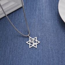 Halskette mit Davidstern Menora Anhänger Minimalist Siebenarmiger Leuchter