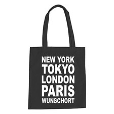 New York Tokyo London Paris Baumwolltasche - Wunschort Städte Stadt Reise Urlaub