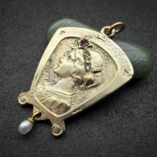 Jugendstil anhänger 800 - anhänger,