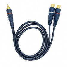 Cinch Y-Kabel Subwoofer Adapter Verteiler Splitter Chinch CAR 2 Buchse