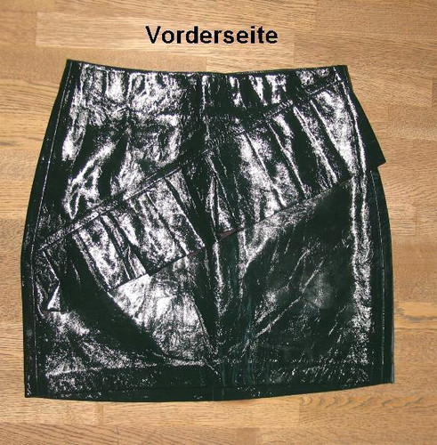 Sexy glänzender lederrock - glänzender,