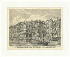 La Ca Doro am Canale Grande in Venedig Choulant Holzstich SUPERPREIS V 0029