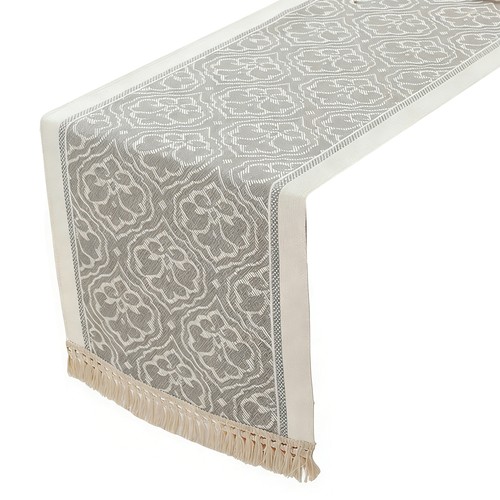 Tischläufer jacquard quaste - tischläufer,