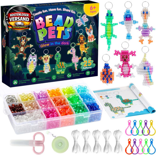 Bastelset perlentiere kinder - bastelset,