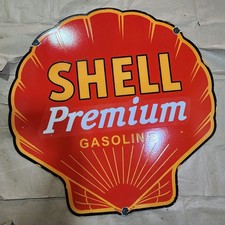SHELL PREMIUM BENZIN PORZELLAN