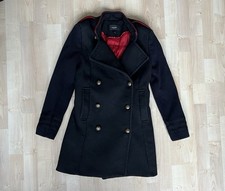 MANGO Mantel Damen Jacke Parka Baumwolle Anzug Dunkelblau | Gr. XS