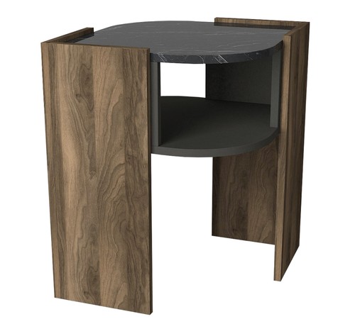Beistelltisch braun marmor - braun,