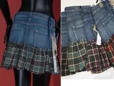 JEANS ROCK blau kurz Used