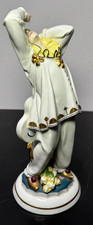 Porzellan, Figur, tanzender Pierrot, Katzhütte, bemalt, top, selten