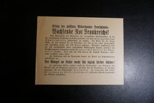 Flugblatt 1923 Besetzung Ruhrgebiet durch Frankreich Wachsende Not Frankreichs
