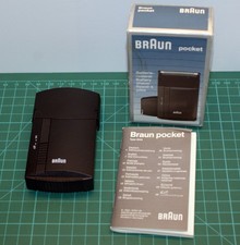BRAUN Pocket Typ 5523 Batterie Reise Rasierer von 1991 schwarz NEU mit OVP