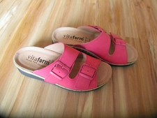 NEU!!! VITAFORM Pantolette,Gr.38, Nubukleder,pink,Klett, Keilabsatz ca. 3,5cm