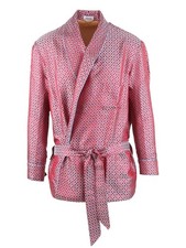 Brioni Herren Bademantel Morgenmantel Pyjama Größe L 100% Seide Silk