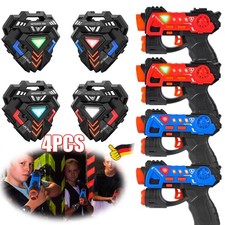 4x Laser Tag Guns Set, Infrarot Laserpistolen Kinder Spielzeug Pistole Geschenk！