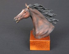 Pferdekopf-Skulptur. Höhe: 15,5 cm, vintage