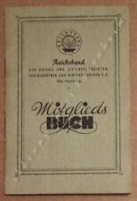 Reichsbund Mitgliedsbuch Ortsgruppe Pellworm/Husum 1957-1968