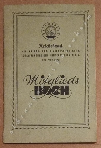 Reichsbund mitgliedsbuch - reichsbund,