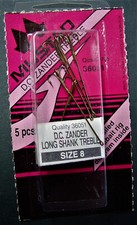 RARITÄT Mustad Zanderhaken Longshank Treble Drilling Größe 8