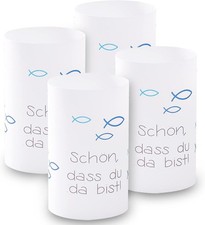 Windlicht Fisch Deko, 8 Stück