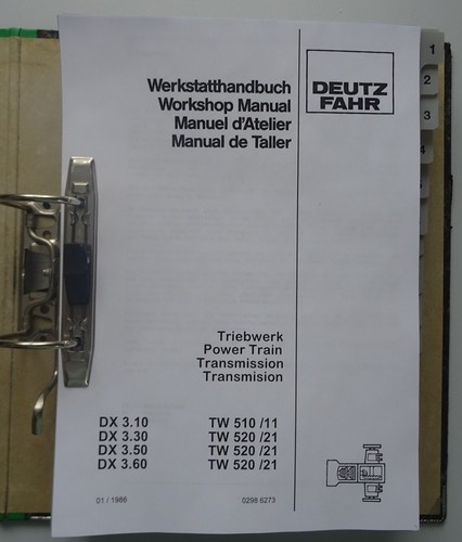 Deutz werkstatthandbuch - deutz,