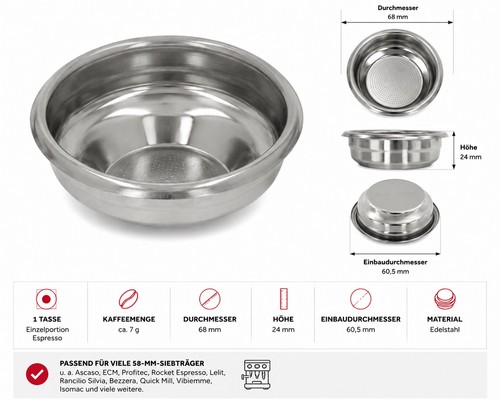 Ascaso kaffeesieb tasse g - 1,
