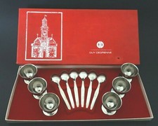 6 Metall Eierbecher mit 6