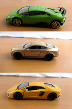 3x Modellautos LAMBORGHINI Huracan Performante & Aventador / Bentley Continental