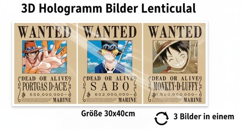 Luffy sabo ace - poster, 3d