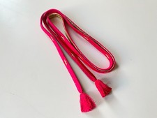 Hiragumi Obijime aus Seide – Shocking Pink & Gold – Formelles Kimono Zubehör