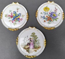 3 Kaiser Wandbilder Wandteller Medaillons  Porzellan Gold ø 13,5 cm