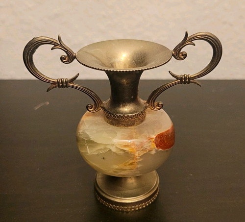Messingvase mit zwei henkeln - zwei,