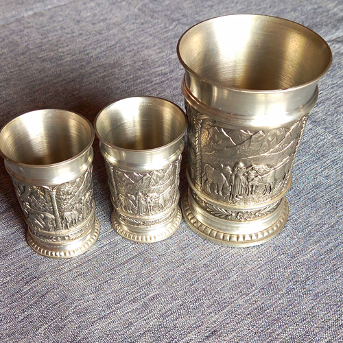 Zinnbecher mit tiermotiven - mit,