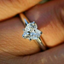 Massiver 14k Weißgold 1,50Ct