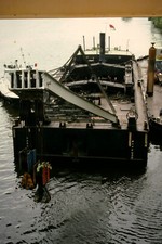 Dia alter Schwimmkran 07/1978 Nachlass B. Amende gerahmt M-W9-53