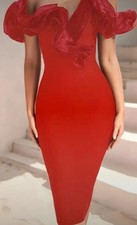 extravagant Kleid In Rot Elegant Gr L Neu