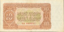 Tschechoslowakei Banknote 10