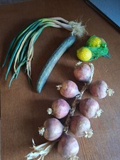 Deko Küche  Gemüse Gurke Zwiebelzopf Frühlingszwiebeln Zitronen täuschend echt 