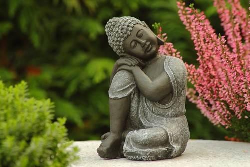 Steinfigur buddha 12cm - steinfigur, hoch