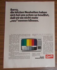Seltene Werbung vintage GRAETZ EXZELLENZ COLOR ELECTRONIC Farbfernseher 1972
