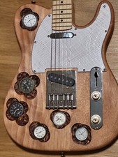 E-Gitarre Guitar Telecaster Steel Epoxidharz Hand Uhr Hand made 