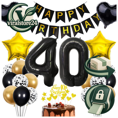 Geburtstag deko tortendeko - 40.,