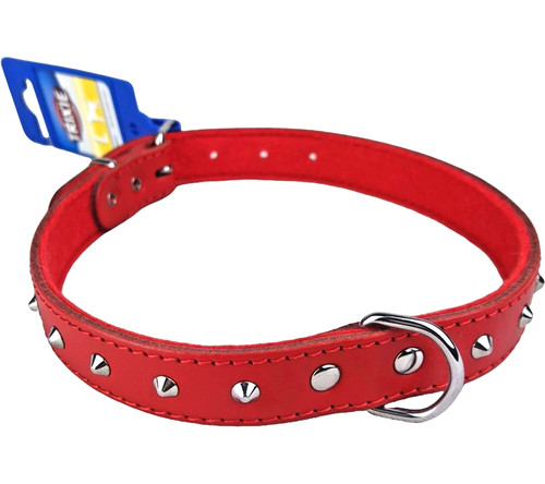 Trixie leder hundehalsband rot - leder,