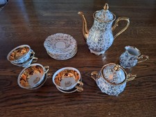 Mocca-Service Porzellan, Golddekor, Mitterteich Bavaria