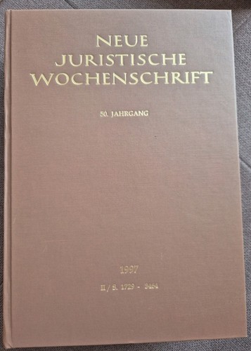 Neue juristische wochenschrift - juristische,